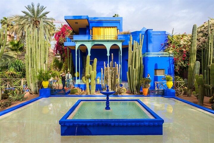 Majorelle Garden: A peaceful oasis in the heart of Marrakech, the Majorelle Garden is a masterpiece of art and nature created by French painter Jacques Majorelle and later restored by Yves Saint Laure