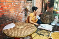 Rice paper making on Tan Phong Village