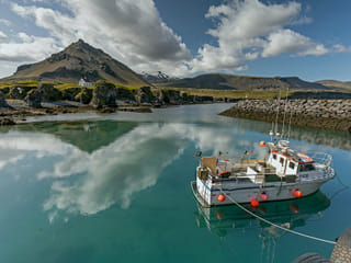 Mt Stapafell and Arnarstapi Harbor