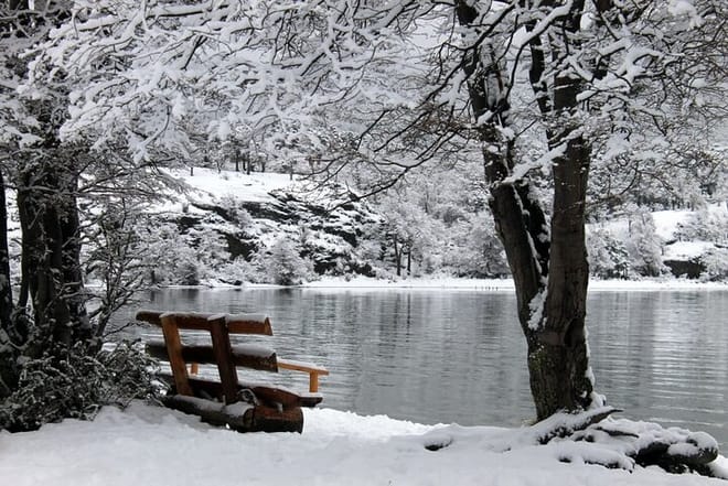 Roca Lake in winter
