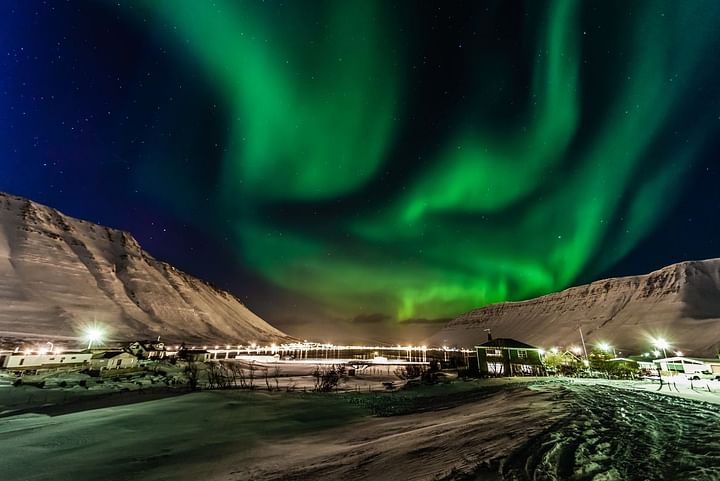 Mountain View Winter Northern Lights