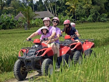 ATV through the rice fields