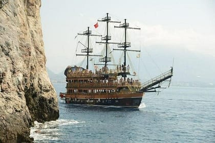 Antalya Pirate Boat Tour with Foam Party Soft Drinks & Transfer