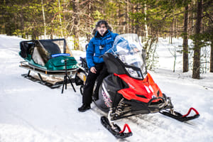 Northern Lights Snowmobile Sleigh Ride - Rovaniemi