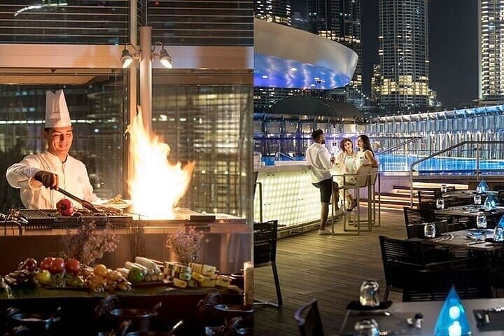 Burj Khalifa Ticket with The Roof Top Meal in Dubai