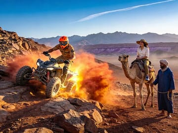 Agafay Sunset Dinner Show from Marrakech with Camel & Quad