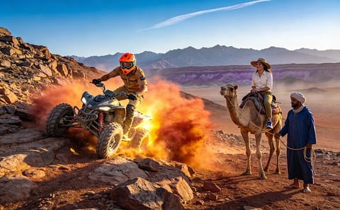 Agafay Sunset Dinner Show from Marrakech with Camel & Quad