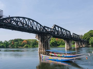 River Kwai Bridge as seen from the shore
