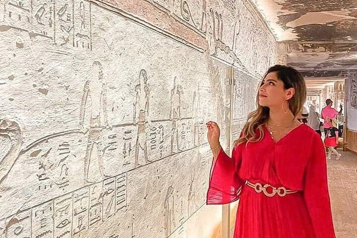 Visitors exploring the Valley of the Kings in Luxor West Bank.