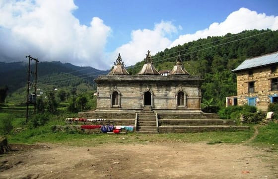 Nepalese goat cheese tasting with short trek near Kathmandu