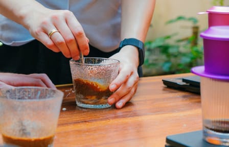 Hanoi Coffee Brewing Class with Snacks and Wine Tasting