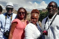 Our nice customers at the Roman's Forum