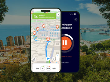 GPS audioguide application: From the port to Gibralfaro Castle (Offline).