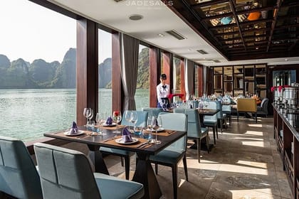 Luxury Halong Bay and Lan Ha Bay Day Tour with Jade Sails Cruise