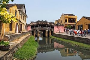 Thanh Toan Covered Bridge and Tam Giang Lagoon by bike half day tour