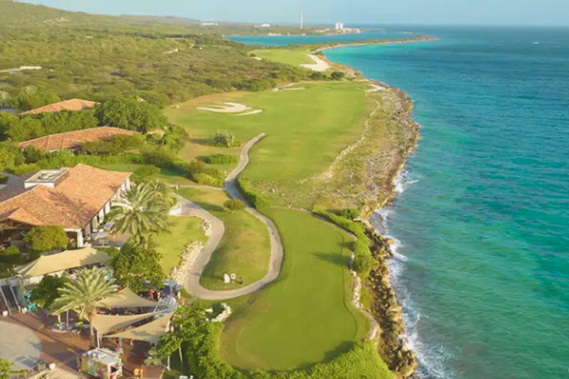 Amazing view at the old Quarry Golf Course next to the Caribbean Sea