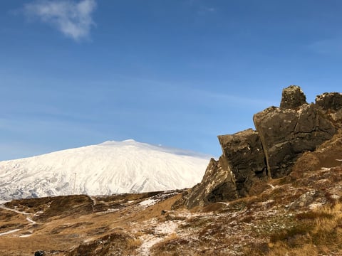 Ice covered volcano Snæfellsjökull Iceland