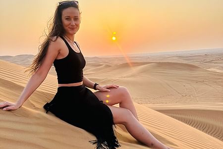 Dubai Evening Desert Safari: Camel Ride, Sandboarding & BBQ Dinner