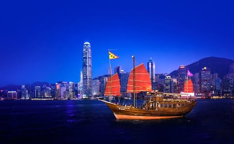 Evening Cruise on Victoria Harbour in Hong Kong