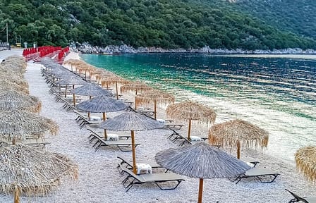 Explore Captain Corelli Beach and Caves in Chaliotata