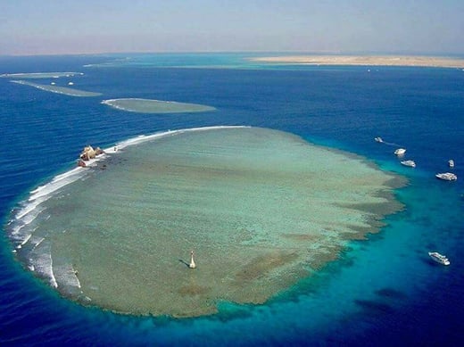 White Island from the air, Ras Mohamed