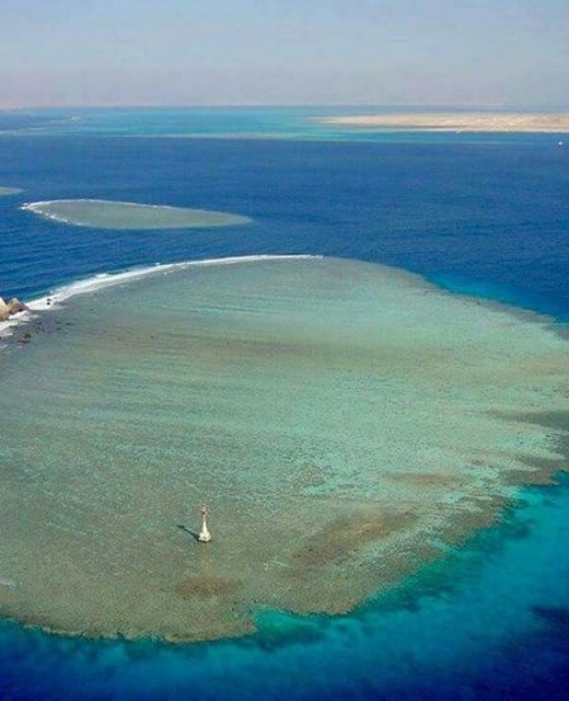 White Island from the air, Ras Mohamed