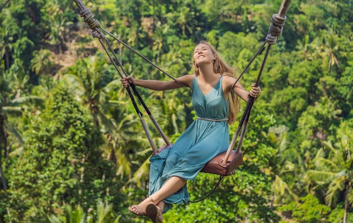 Ubud White Water Rafting, Rice Terrace and Jungle Swing