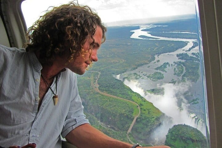 15 minutes scenic helicopter flight above Victoria Falls-Zimbabwe