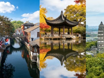 Suzhou: Gardens and Tongli or Zhouzhuang Water Town