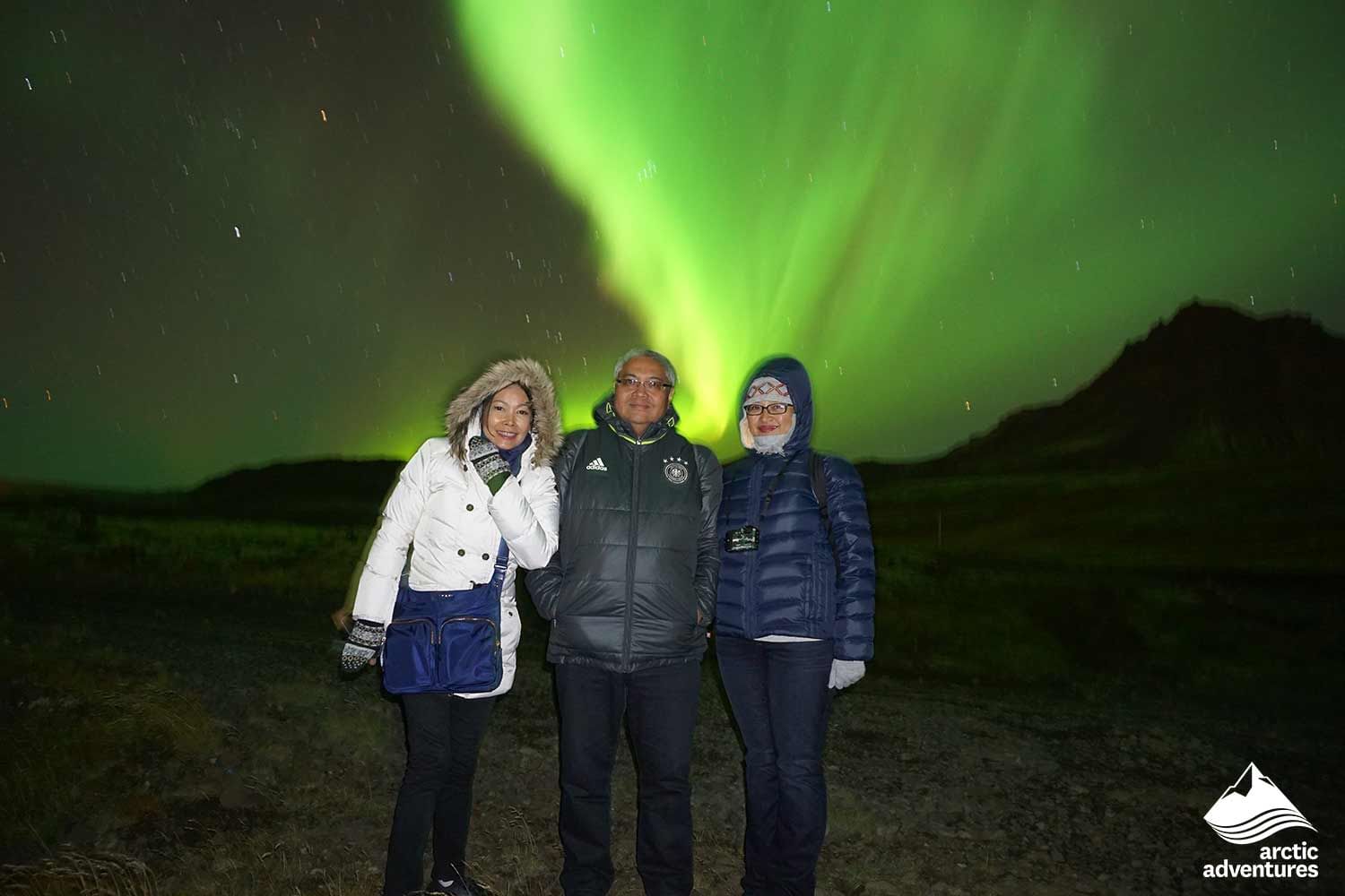 Northern lights during 4 day tour Iceland