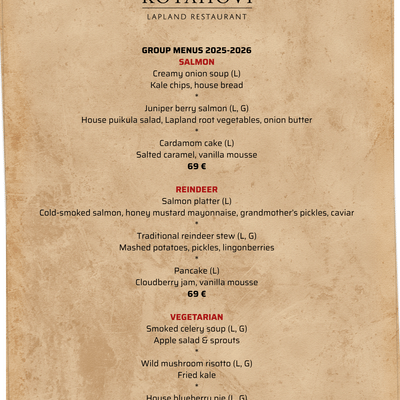 Group Booking at Lapland Restaurant Kotahovi – Ideal for Your Lapland Experience