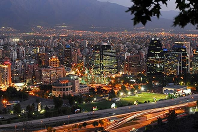 Santiago by night