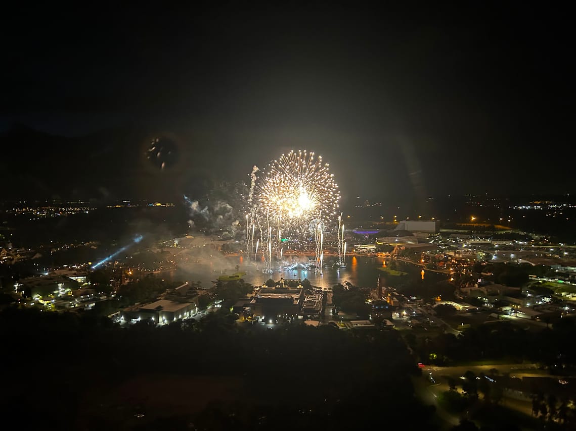Private Helicopter 77 Miles Fireworks Tour over all the Theme Parks 2