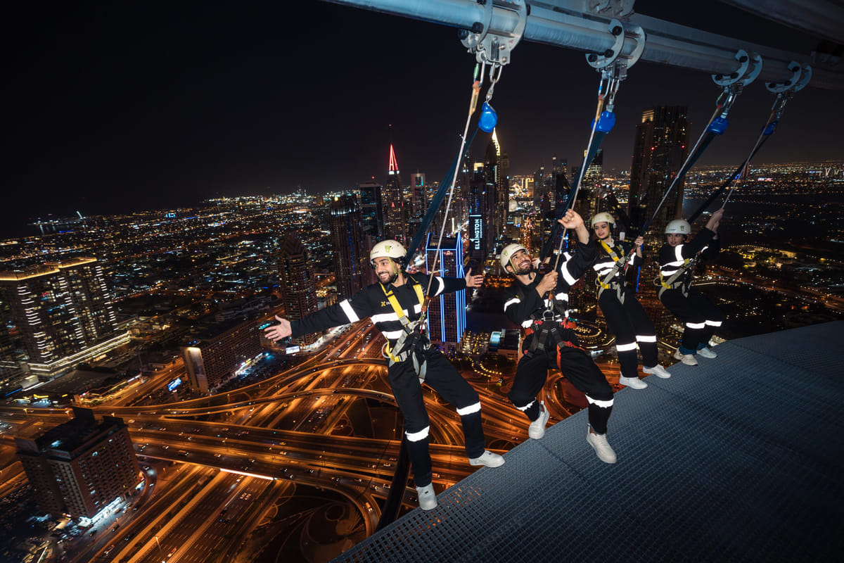 Sky Views Edge Walk tour & Desert Safari with BBQ Dinner