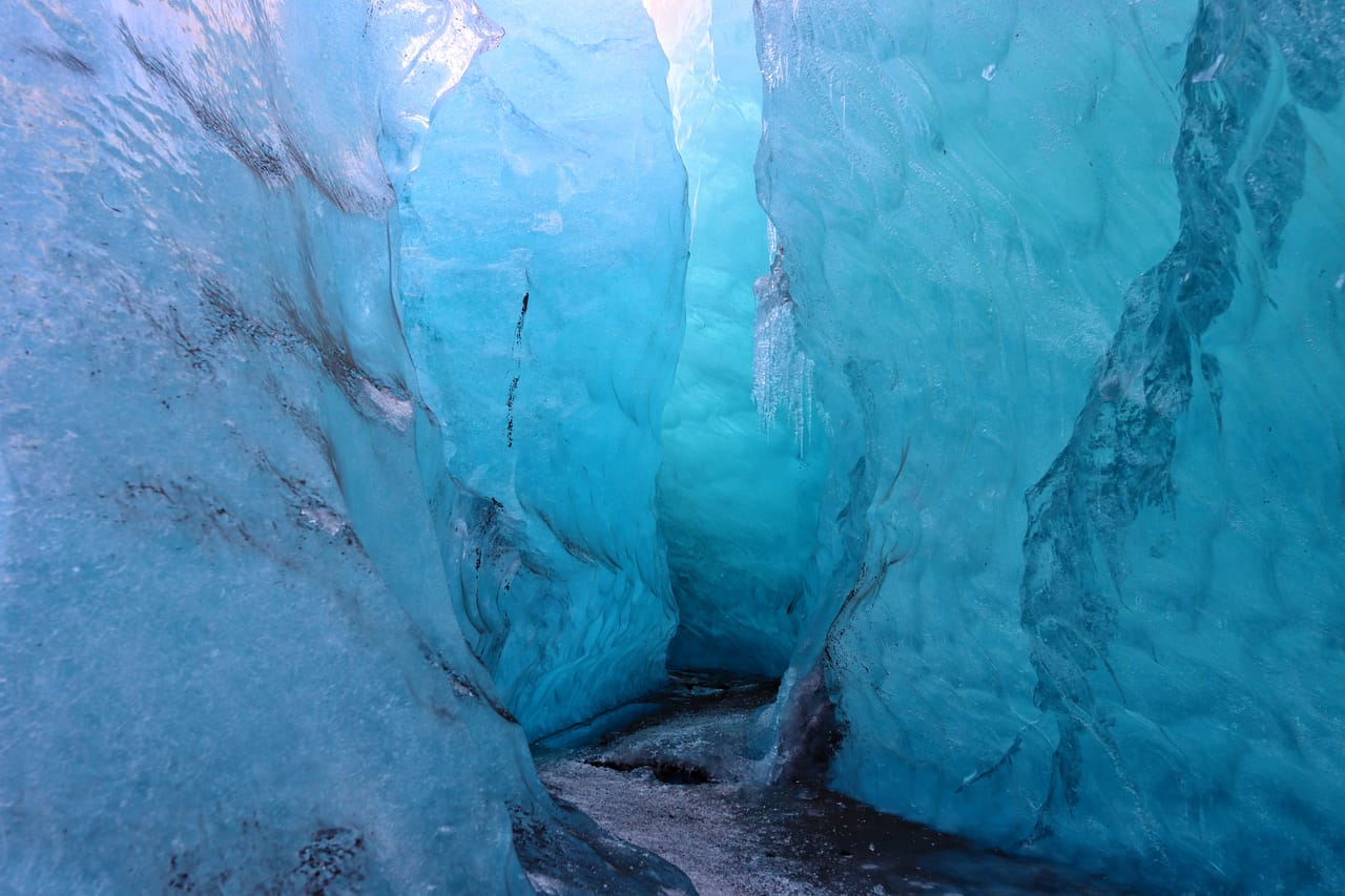 Blue Ice Cave Exploration 8