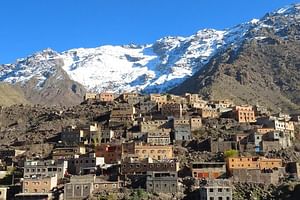 Atlas mountains and sunset Camel ride