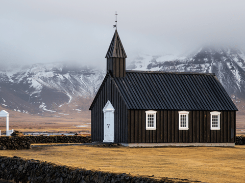 Búðakirkja black wooden church
