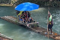 Private Bamboo Rafting with Foot Massage and Souvenirs Shopping 1