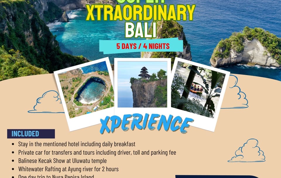5-Day Bali Adventure Tour with Cultural Experiences and Rafting