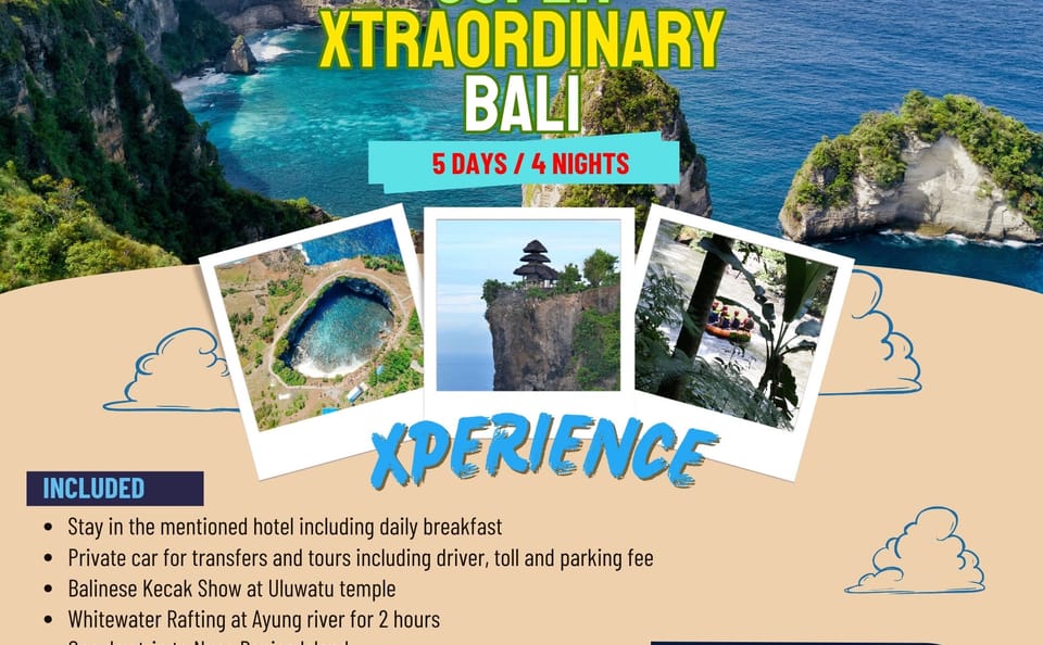 5-Day Bali Adventure Tour with Cultural Experiences and Rafting