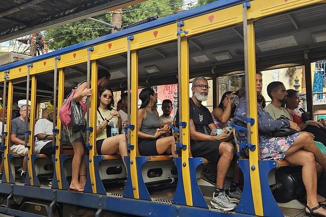 The local tram that will take us to Santa teresa