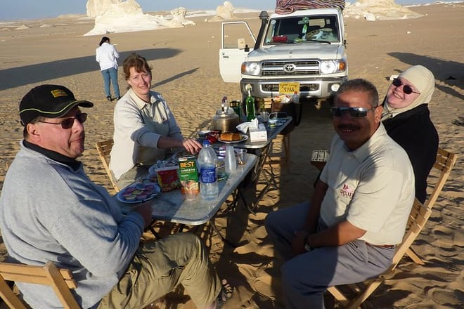 Stop to take in Egypt's famous White Desert