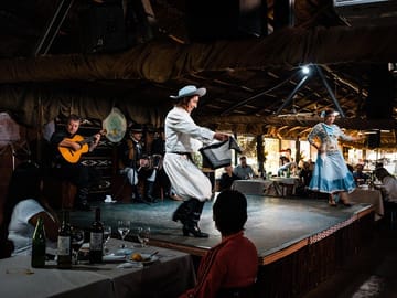 Festivities reign on the ranch as visitors are treated to a traditional performance of Argentinian dances.