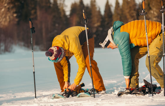 Snowshoe tour in winter wonderland