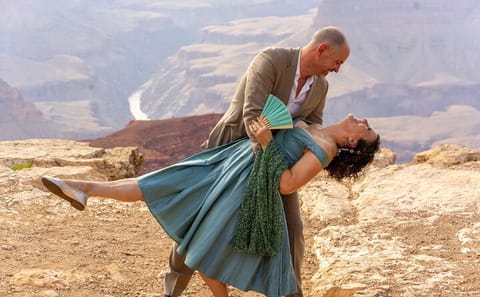 Private Flying Dress Photoshoot at Grand Canyon Village