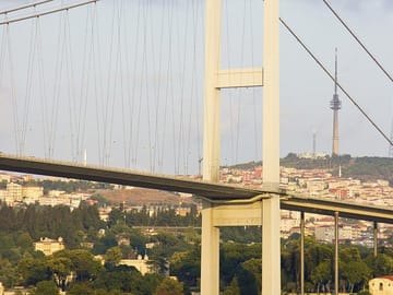 Cross the Bosphorus Bridge, the world's only bridge to link two continents