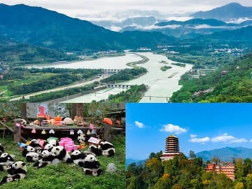 Dujiangyan irrigation+Mt. Qingcheng or Panda Park Day Tour