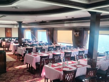 Restaurant in the cruise ship