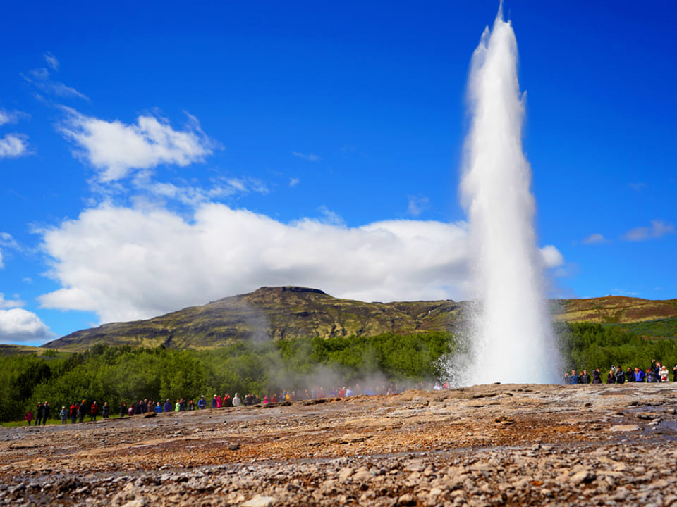 Private Golden Circle, Friðheimar & Your Choice of Geothermal Lagoon — Glaciers and Waterfalls