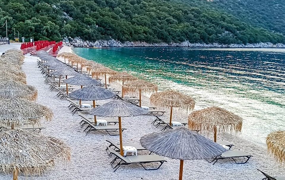 Explore Captain Corelli Beach and Caves in Chaliotata